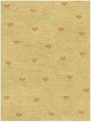 Lil Hearts Rectangle Hand Knotted Tibetan Wool custom handmade rug
