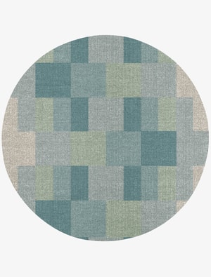Lilac Round Flatweave New Zealand Wool custom handmade rug