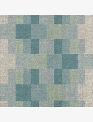 Lilac Square Flatweave New Zealand Wool custom handmade rug