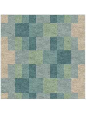 Lilac Square Hand Knotted Tibetan Wool custom handmade rug