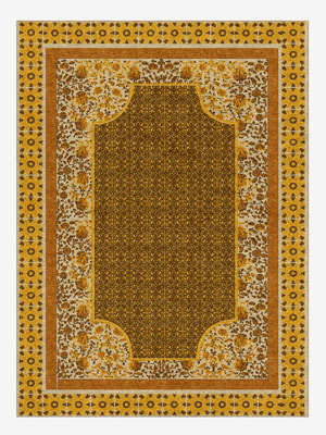 Limeflower Rectangle Hand Knotted Tibetan Wool custom handmade rug