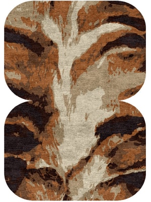 Lion Mane Eight Hand Knotted Bamboo Silk custom handmade rug