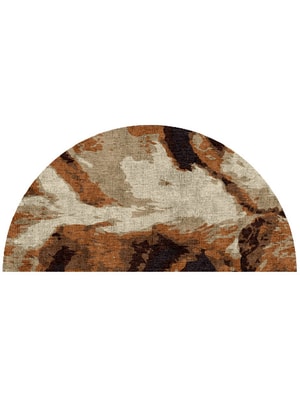 Lion Mane Halfmoon Hand Knotted Bamboo Silk custom handmade rug