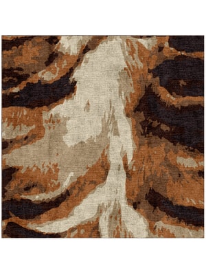 Lion Mane Square Hand Knotted Bamboo Silk custom handmade rug