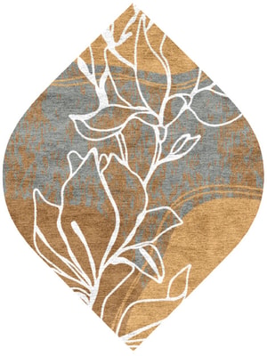 Longiflorum Ogee Hand Knotted Bamboo Silk custom handmade rug