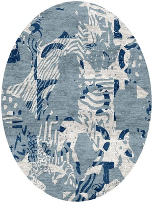 Lynx Oval Hand Knotted Bamboo Silk custom handmade rug