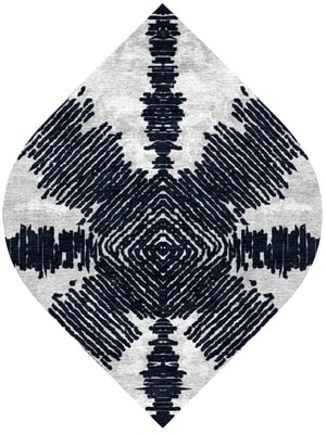Magnetism Ogee Hand Knotted Bamboo Silk custom handmade rug