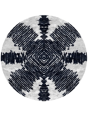 Magnetism Round Hand Knotted Bamboo Silk custom handmade rug