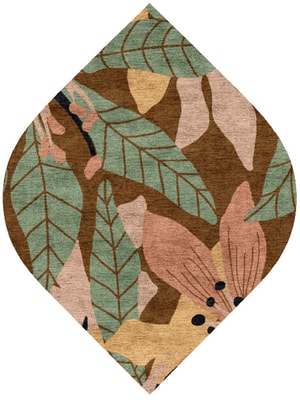 Magnolia Ogee Hand Knotted Bamboo Silk custom handmade rug