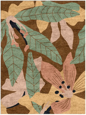 Magnolia Rectangle Hand Knotted Bamboo Silk custom handmade rug