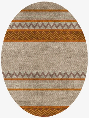 Marmalade Oval Flatweave Bamboo Silk custom handmade rug