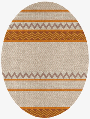 Marmalade Oval Flatweave New Zealand Wool custom handmade rug