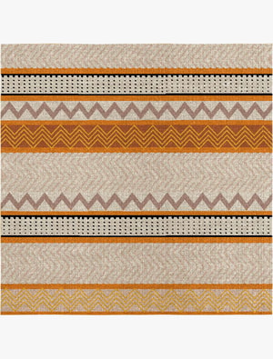 Marmalade Square Outdoor Recycled Yarn custom handmade rug