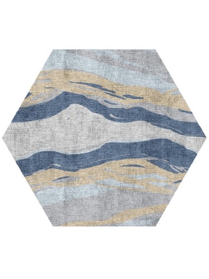 Marmoris Hexagon Hand Knotted Bamboo Silk custom handmade rug