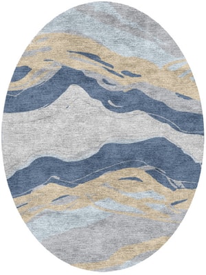 Marmoris Oval Hand Knotted Bamboo Silk custom handmade rug