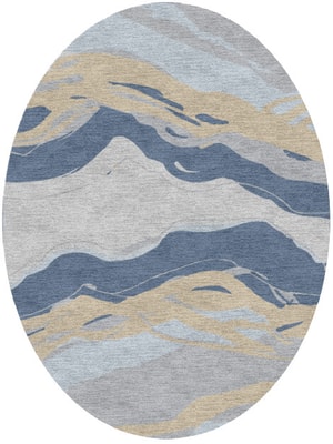 Marmoris Oval Hand Knotted Tibetan Wool custom handmade rug