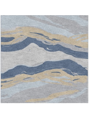 Marmoris Square Hand Knotted Tibetan Wool custom handmade rug