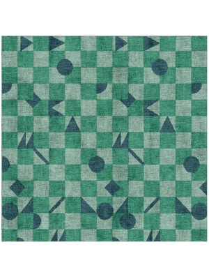 Maths Square Hand Knotted Bamboo Silk custom handmade rug