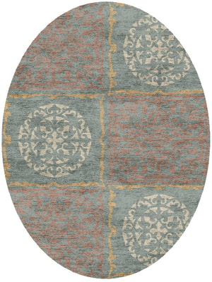 Matrice Oval Hand Knotted Bamboo Silk custom handmade rug