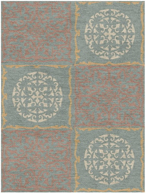 Matrice Rectangle Hand Knotted Tibetan Wool custom handmade rug