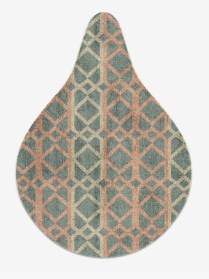 Meditrina Drop Hand Knotted Bamboo Silk custom handmade rug