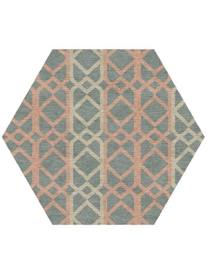 Meditrina Hexagon Hand Knotted Tibetan Wool custom handmade rug