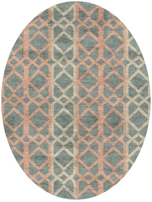 Meditrina Oval Hand Knotted Bamboo Silk custom handmade rug