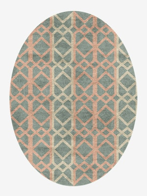 Meditrina Oval Hand Knotted Bamboo Silk custom handmade rug