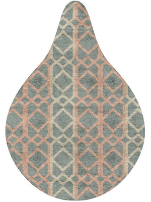 Meditrina Drop Hand Tufted Bamboo Silk custom handmade rug
