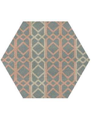 Meditrina Hexagon Hand Tufted Pure Wool custom handmade rug