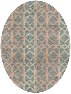Meditrina Oval Hand Tufted Bamboo Silk custom handmade rug