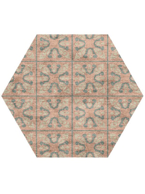 Minaret Hexagon Hand Knotted Bamboo Silk custom handmade rug