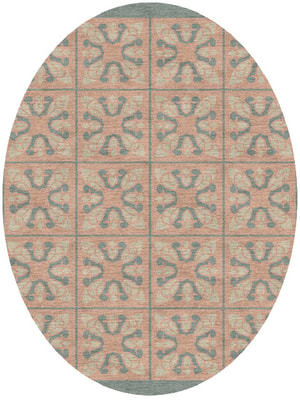 Minaret Oval Hand Knotted Tibetan Wool custom handmade rug