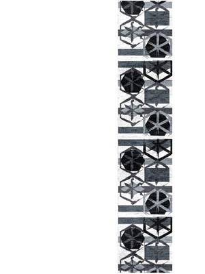 Mono Wheels Runner Hand Knotted Bamboo Silk custom handmade rug