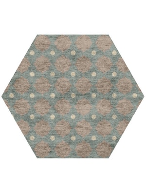 Montage Hexagon Hand Knotted Bamboo Silk custom handmade rug