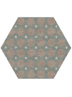 Montage Hexagon Hand Knotted Tibetan Wool custom handmade rug