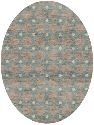 Montage Oval Hand Knotted Bamboo Silk custom handmade rug