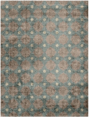 Montage Rectangle Hand Knotted Bamboo Silk custom handmade rug