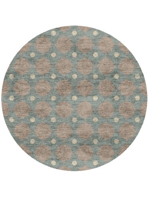 Montage Round Hand Knotted Bamboo Silk custom handmade rug