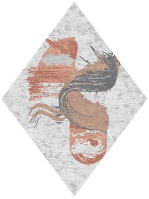 Mottle Diamond Hand Knotted Tibetan Wool custom handmade rug
