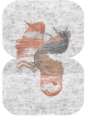 Mottle Eight Hand Knotted Bamboo Silk custom handmade rug