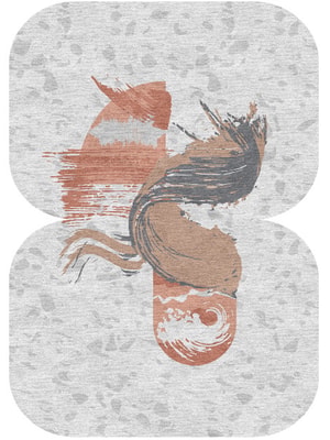 Mottle Eight Hand Knotted Tibetan Wool custom handmade rug