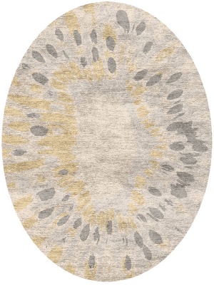 Mucogee Oval Hand Knotted Bamboo Silk custom handmade rug