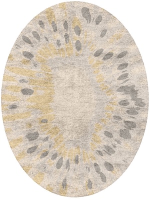 Mucogee Oval Hand Tufted Bamboo Silk custom handmade rug