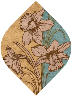 Narcissus Ogee Hand Knotted Bamboo Silk custom handmade rug