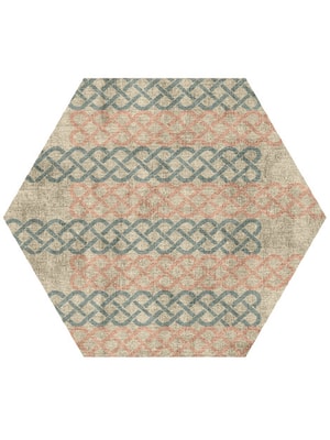 Nellie Hexagon Hand Knotted Bamboo Silk custom handmade rug