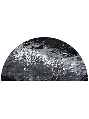 Night Dew Halfmoon Hand Knotted Bamboo Silk custom handmade rug