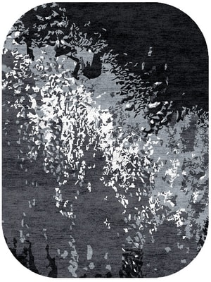 Night Dew Oblong Hand Knotted Bamboo Silk custom handmade rug