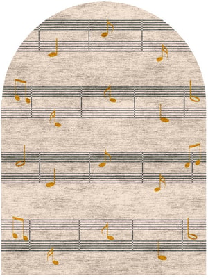 Notes Arch Hand Knotted Bamboo Silk custom handmade rug