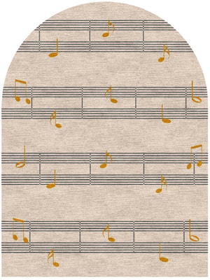 Notes Arch Hand Knotted Tibetan Wool custom handmade rug